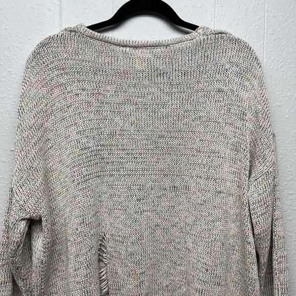 Caslon Distressed Knit Sweater Womens XL Boho Relaxed Contemporary Minimalist - Picture 7 of 12